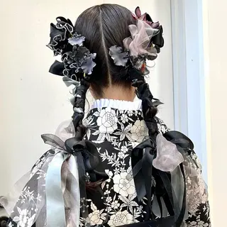 セミロング ヘアアレンジ 卒業式お呼ばれ🕊️ ヘアセット✴︎ミキのヘアスタイル