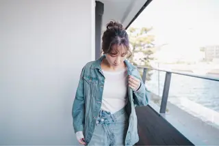 セミロング 大船🫧ハイライト ボブ🫧持田樹のヘアスタイル