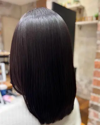 セミロング カラー パーマ 美髪ヘッドスパ🫧 西山紗奈江💆‍♀️のヘアスタイル