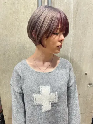 ショート 🪿透明感/艶カラー ﾜﾀﾅﾍﾞｱｵｲのヘアスタイル