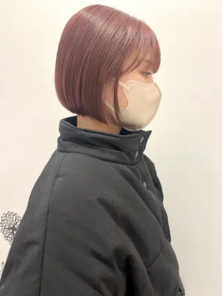ショート カラー ヘアアレンジ 🌷ボブ/髪質改善 ストレートのヘアスタイル