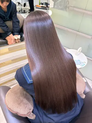 ロング 縮毛矯正/艶髪/ チホリのヘアスタイル