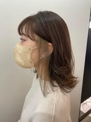 ミディアム カラー ショート/脱白髪染め ☆宇﨑悠実のヘアスタイル