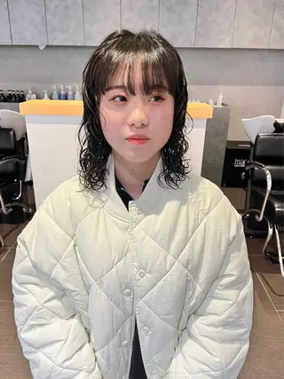 ミディアム パーマ ショート/パーマ/ カラー/FUKOのヘアスタイル