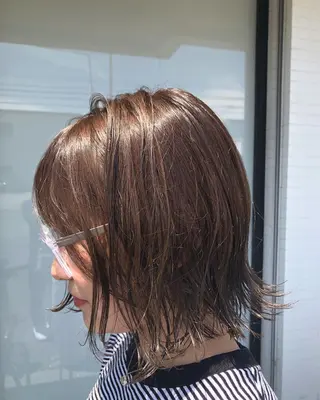 ミディアム 菊池 幹のヘアスタイル
