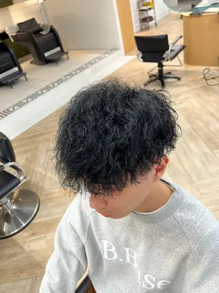 パーマ メンズ ベージュ/髪質改善 新潟/万代/井上佑のヘアスタイル