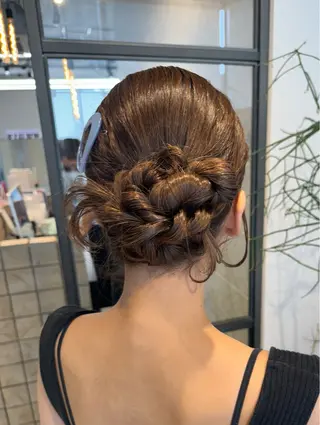 ヘアアレンジ 透明感カラー✨艶髪 制作🌱山根あゆみのヘアスタイル