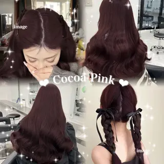 ロング カラー ヘアアレンジ 🫧‪🎀うる艶暖色 🏹Nanako🎀のヘアスタイル