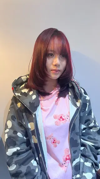 ミディアム カラー ヘアアレンジ 💠urara opus💠🩵のヘアスタイル