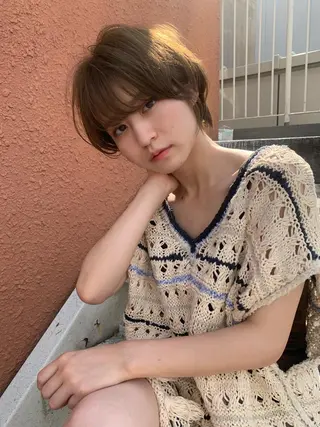 ショート 大人可愛いレイヤー 大田のヘアスタイル