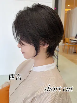ショート wil西宮レイヤー 西村徹のヘアスタイル