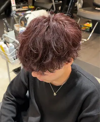 パーマ メンズ シャドウパーマ 高森蓮のヘアスタイル