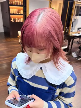 ミディアム カラー ハイトーン/ボブ 🎀sonokaのヘアスタイル