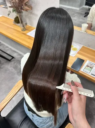 ロング 藤森結子/韓国ヘア/ パーソナルカラー診断のヘアスタイル