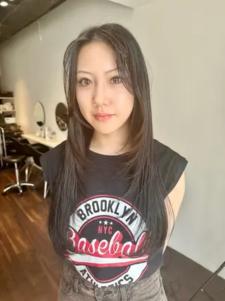 ロング 韓国レイヤ ー支持No.1renのヘアスタイル