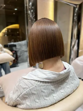 ショート 縮毛矯正・似合わせ タナカ レイヤのヘアスタイル