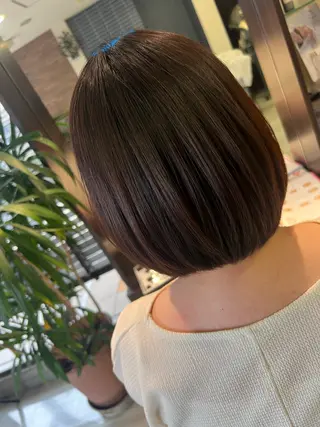 ミディアム 【南草津】髪質改善 ヘナカラー＆縮毛矯正のヘアスタイル