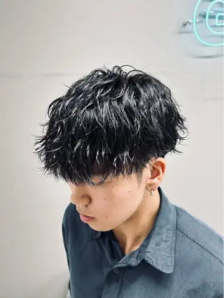 ショート パーマ メンズ 🏁メンズパーマ/ RYOYAのヘアスタイル