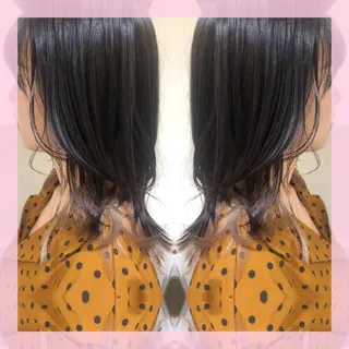 ミディアム カラー 🍒前川 🍒のヘアスタイル