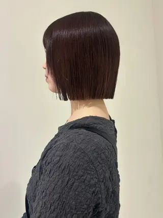 ショート カラー 👔ボブ﹨髪質改善 ストレート🩳ももかのヘアスタイル