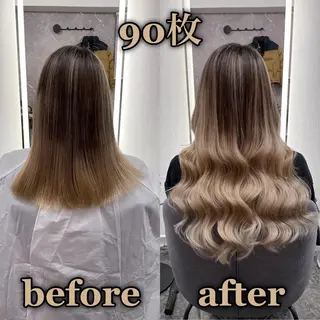 ロング KOSEI シールエクステのヘアスタイル