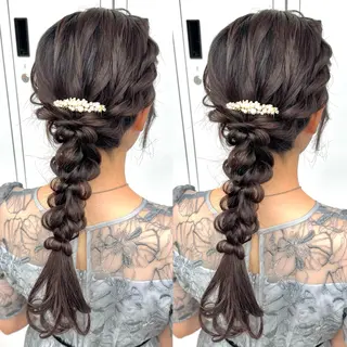 ロング ヘアアレンジ ヘアメ🎀推しカラー 🥣横浜/しほ🧸のヘアスタイル