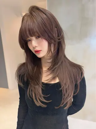 ロング 海野翔吾🇨🇳 ワンホンレイヤーのヘアスタイル