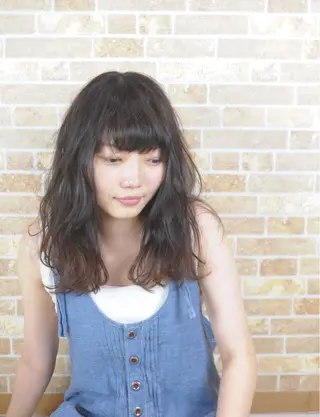 ロング パーマ 斉藤 三千夫のヘアスタイル