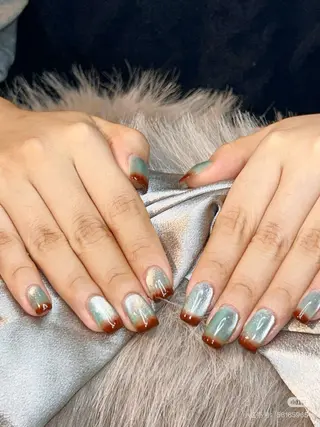 ネイル リボン、ガーリー パーツ放題専門店のネイルデザイン