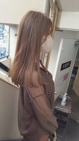 セミロング カラー 🔳髪質改善🔳 岡本陽のヘアスタイル