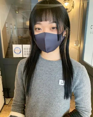 ロング カラー パーマ ヘアアレンジ メンズ キッズ ネイル マツエク・マツパ ウルフレイヤーカット /チヒロのヘアスタイル