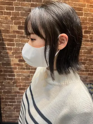 ミディアム カラー パーマ ヘアアレンジ メンズ キッズ ネイル マツエク・マツパ 久木原 ゆりのヘアスタイル