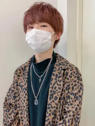 ショート カラー メンズ ボブ特化美容師/ ボブパーマ/ミツイのヘアスタイル