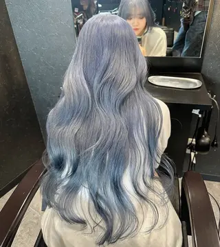 セミロング カラー エクステ×ブリーチ 😈一ノ瀬千暁😈のヘアスタイル