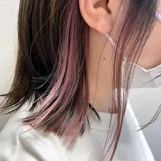ミディアム カラー ヘアアレンジ 松井那津子 /ハイライトブリーチのヘアスタイル