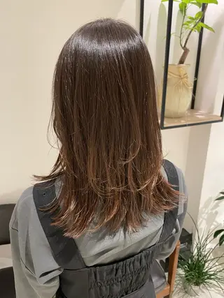 セミロング カラー ヘアアレンジ 一箭 恵梧/ロングヘアのヘアスタイル