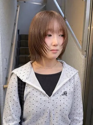 ショート カラー レイヤーカット🍏 パーマ/ののかのヘアスタイル