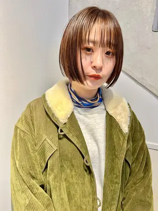 ショート カラー 顔周りカット/透明感 カラー✂️MEIのヘアスタイル