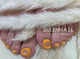 ショート カラー ネイル QUEENNA IL JR寺田町1分のネイルデザイン