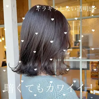 セミロング カラー 【完全個室】髪質改善 暖色カラー/山崎唯奈のヘアスタイル