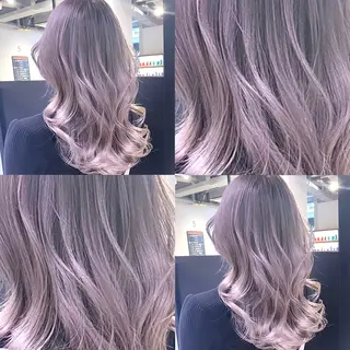 セミロング カラー ヘアアレンジ 🧸ブリーチ特化/前 髪/しょうじりか🎀のヘアスタイル