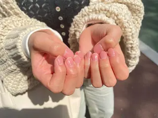 ネイル はばすみれ🎀ﾈｲﾙ 光ﾌｪｲｼｬﾙ ﾍｱのネイルデザイン