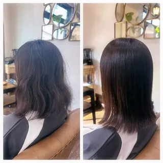 ミディアム ヘアデザイン　アール所属・對比地 茜のヘアスタイル