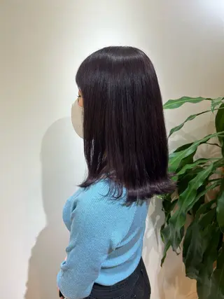 ミディアム カラー ·.⟡ 福田 彩乃 透明感カラー🪄🩵のヘアスタイル