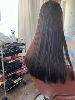 ロング パーマ 眞壁 華子のヘアスタイル