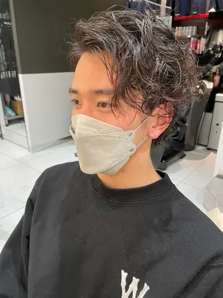 ショート パーマ メンズ メンズヘア特化 崎田 成人のヘアスタイル