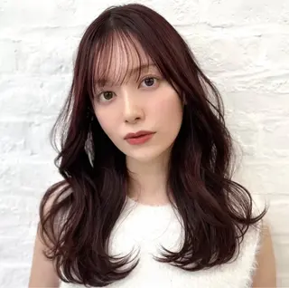 セミロング 前髪顔まわりカット 🌈中村海聖のヘアスタイル