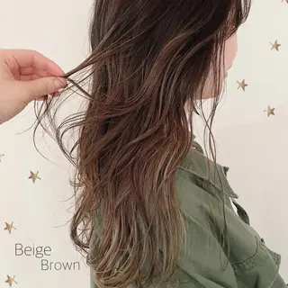 ロング カラー 市川 千夏のヘアスタイル