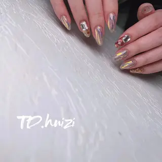 セミロング めぐみのネイルサロン スタッフ練習のネイルデザイン