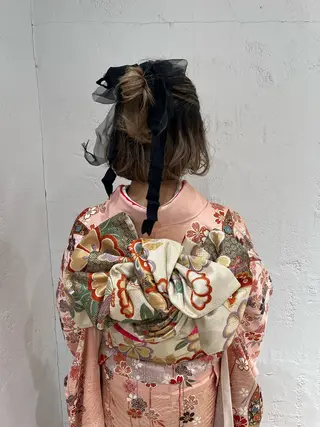 ミディアム ヘアアレンジ 透明感カラー/ 髪質改善/レイヤーのヘアスタイル